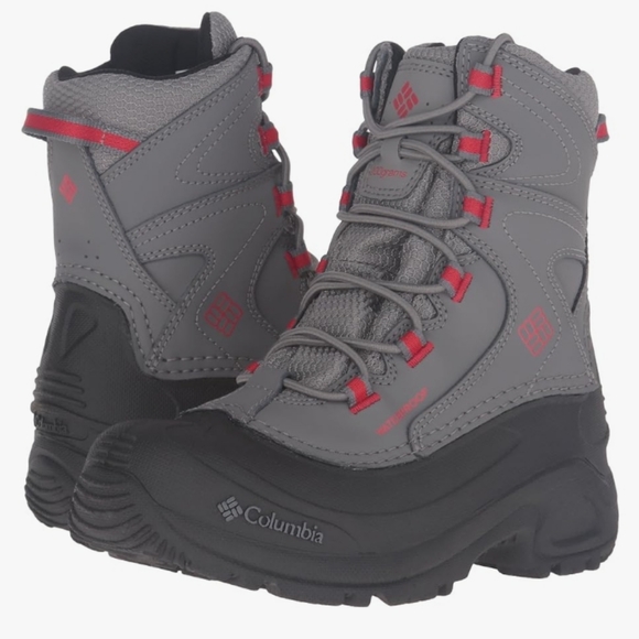 #541Columbia Youth Bugaboot Boys-K Snow Boots-Quarry Rocket. Size: 2 - Picture 1 of 9
